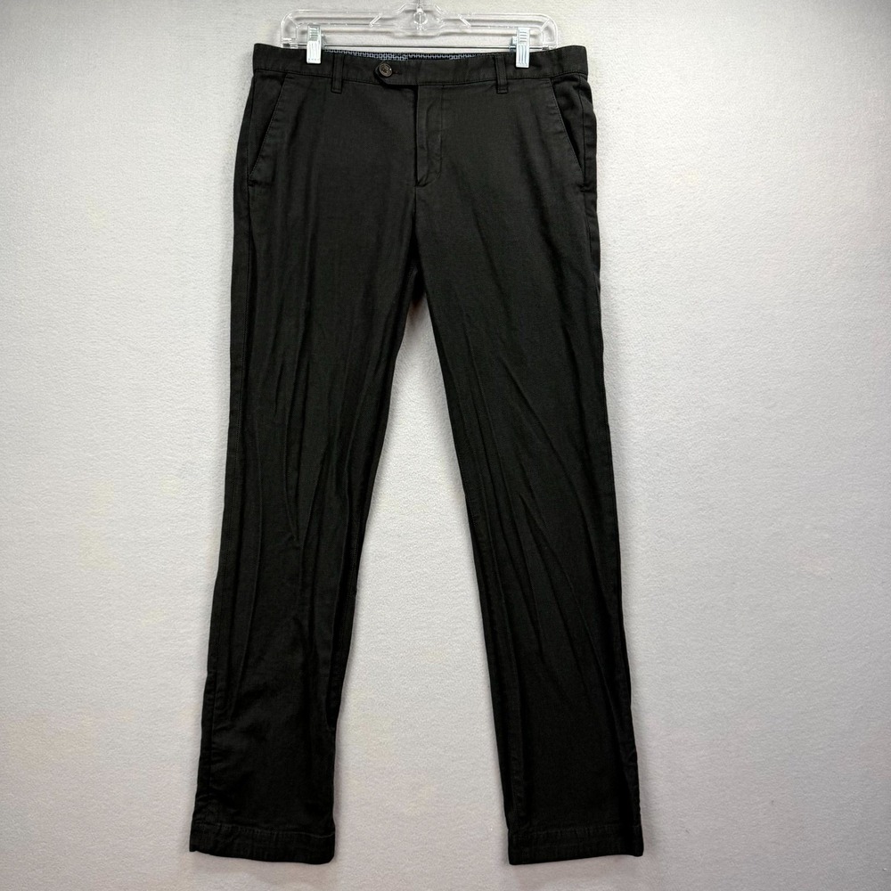 Ted Baker London Dress Pants Mens 34x31* Charcoal Textured Slim Straight Office